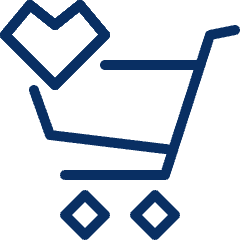 Shopping Cart Favorite Heart Icon from Cyber Line Set