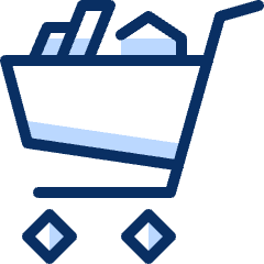 Shopping Cart Filled Icon from Cyber Duotone Set