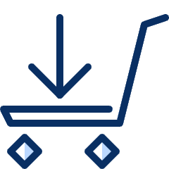 Shopping Cart Heavy Download Icon from Cyber Duotone Set