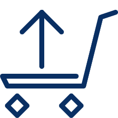 Shopping Cart Heavy Upload Icon from Cyber Line Set