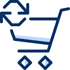 Shopping Cart Refresh Icon from Cyber Duotone Set