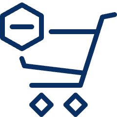 Shopping Cart Subtract Icon from Cyber Line Set