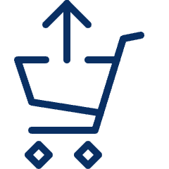 Shopping Cart Upload 1 Icon from Cyber Line Set