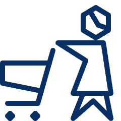 Shopping Cart User 1 Icon from Cyber Line Set