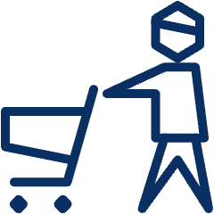 Shopping Cart User 2 Icon from Cyber Line Set