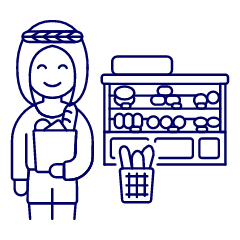Bakery Shopping 1 2 Illustration from UX Line Set