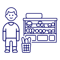 Bakery Shopping 2 5 Illustration from UX Line Set