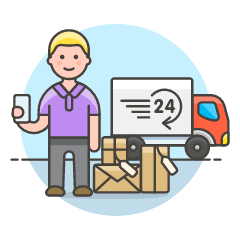 Delivery Truck 1 Illustration from UX Colors Set