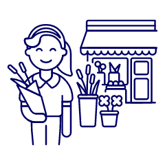 Flower Shopping 1 1 Illustration from UX Line Set