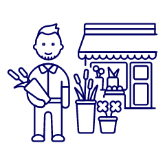 Flower Shopping 2 6 Illustration from UX Line Set