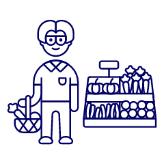 Grocery Shopping 3 1 Illustration from UX Line Set