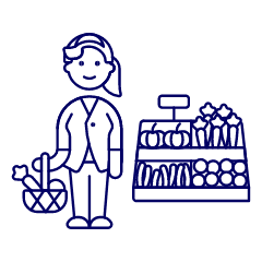Grocery Shopping 3 2 Illustration from UX Line Set