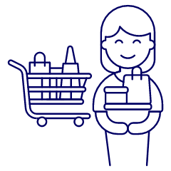 Grocery Shopping Cart 2 Illustration from UX Line Set