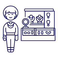Jewelry Shopping 1 1 Illustration from UX Line Set