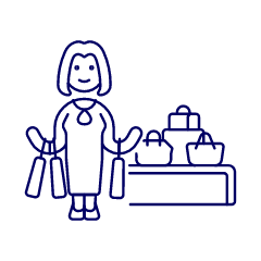 Purse Shopping 1 Illustration from UX Line Set