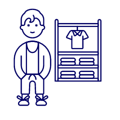 Shopping Experience Cloth Shop Illustration from UX Line Set