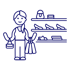 Shopping Female Section 1 Illustration from UX Line Set