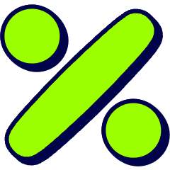 Percent Sale Icon from Stickies Duo Set