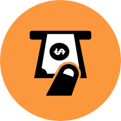 Money Atm Icon from Kameleon Pop Set