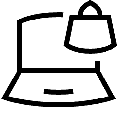 Online Shopping Laptop 2 Icon from Platinum Set