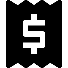 Receipt Dollar Icon from Nova Solid Set