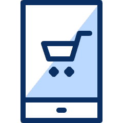 Shopping Application Mobile Icon from Cyber Duotone Set