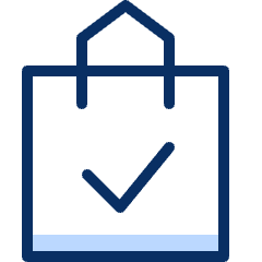 Shopping Bag Check Icon from Cyber Duotone Set