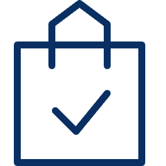 Shopping Bag Check Icon from Cyber Line Set