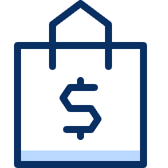 Shopping Bag Dollar Icon from Cyber Duotone Set