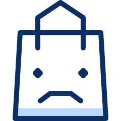 Shopping Bag Frown Icon from Cyber Duotone Set