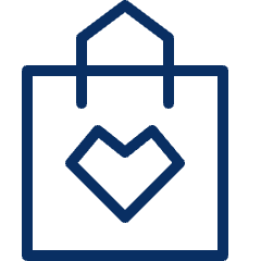 Shopping Bag Heart 2 Icon from Cyber Line Set