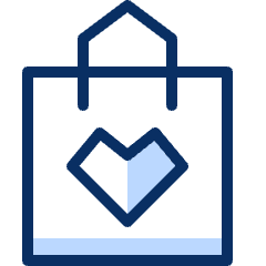 Shopping Bag Heart 2 Icon from Cyber Duotone Set