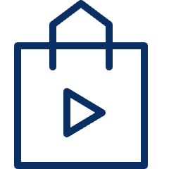 Shopping Bag Multimedia Icon from Cyber Line Set