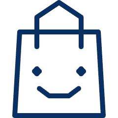 Shopping Bag Smile Icon from Cyber Line Set