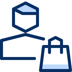 Shopping User 1 Icon from Cyber Duotone Set
