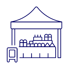 Market Stall Illustration from UX Line Set