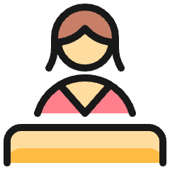 Shop Cashier Woman Icon from Ultimate Colors Set