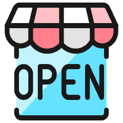 Shop Open Icon from Ultimate Colors Set