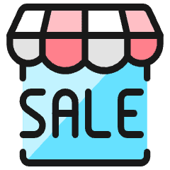 Shop Sale 1 Icon from Ultimate Colors Set