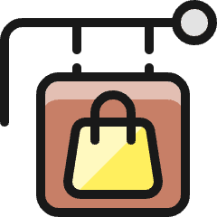 Shop Sign Bag Icon from Ultimate Colors Set