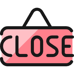 Shop Sign Close Icon from Ultimate Colors Set