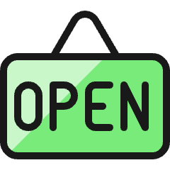 Shop Sign Open 1 Icon from Ultimate Colors Set