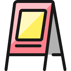 Shop Street Sign 1 Icon from Ultimate Colors Set