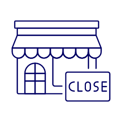 Store Close Illustration from UX Line Set