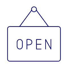 Store Open Sign Illustration from UX Line Set