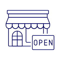 Store Open Illustration from UX Line Set