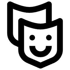 Entertainment Masks Icon from Nova Line Set