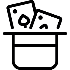 Show Hat Cards Icon from Ultimate Light Set