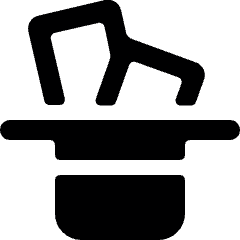 Show Hat Cards Icon from Ultimate Bold Set