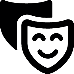 Show Theater Masks Icon from Ultimate Bold Set